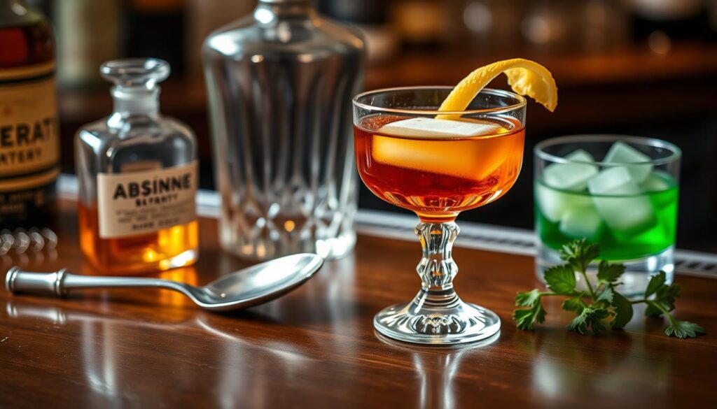 Sazerac Cocktail Preparation