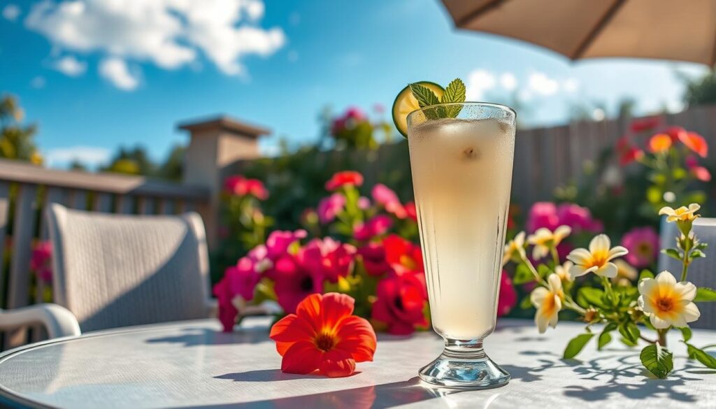 white linen cocktail