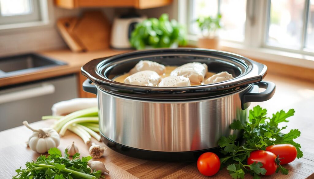 Crockpot Angel Chicken Preparation