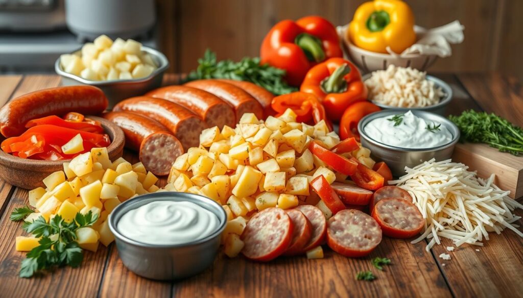 Kielbasa Potato Casserole Ingredients