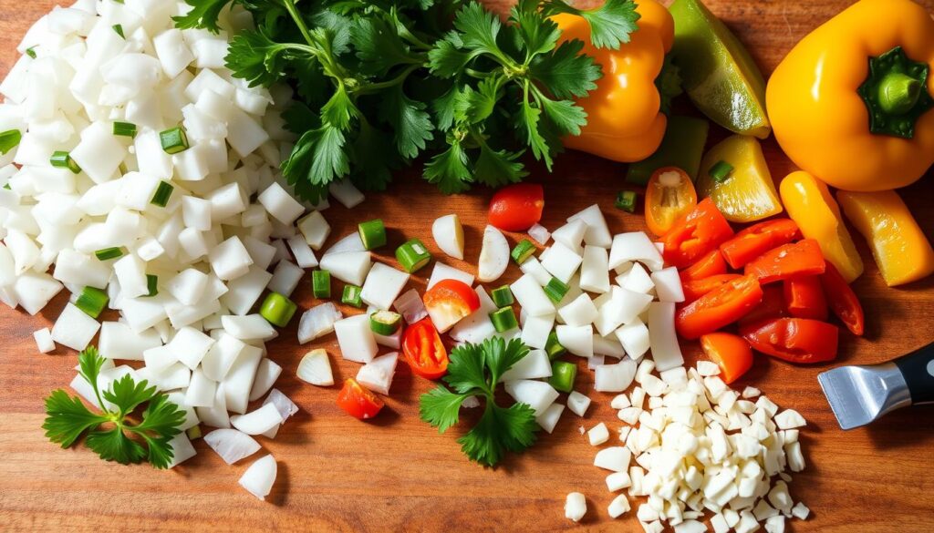 Steak Bake Vegetable Preparation