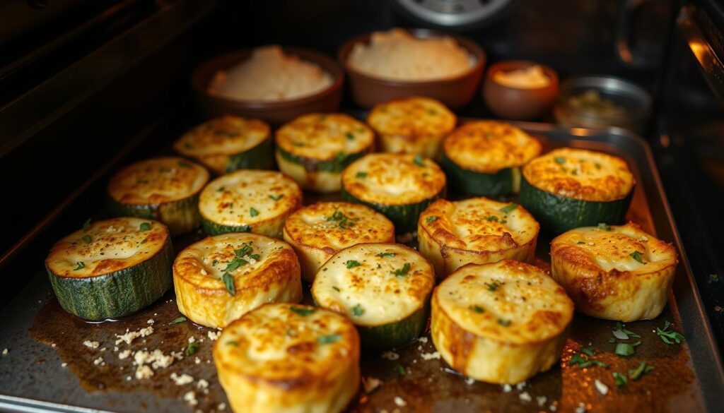 Zucchini Garlic Bites Baking Method