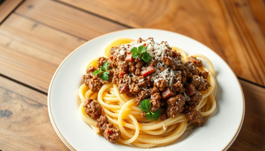 ground beef alfredo